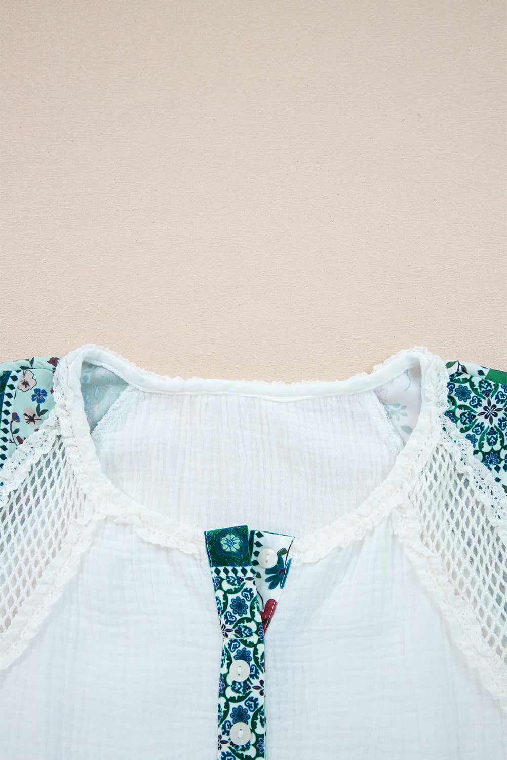 floral patchwork blouse