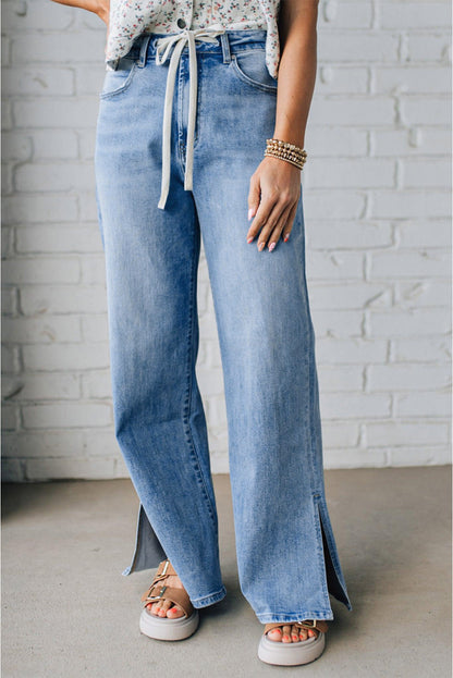 slit leg jeans