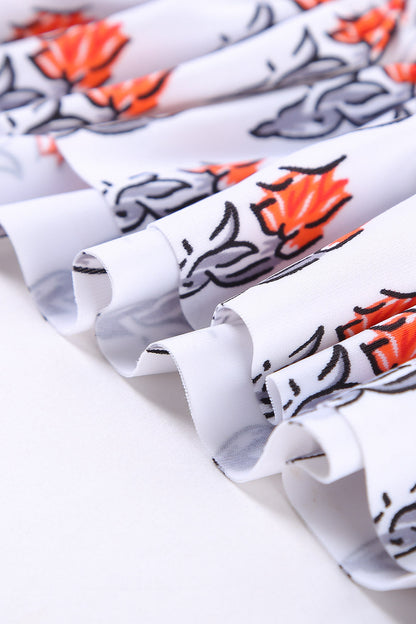 Floral Patchwork Retro High Waist Bikini Set