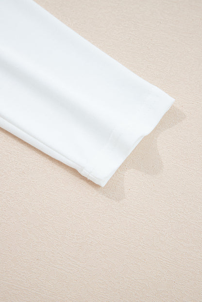 white long sleeve top