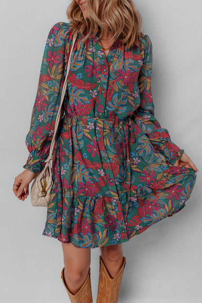 floral shirt dress
