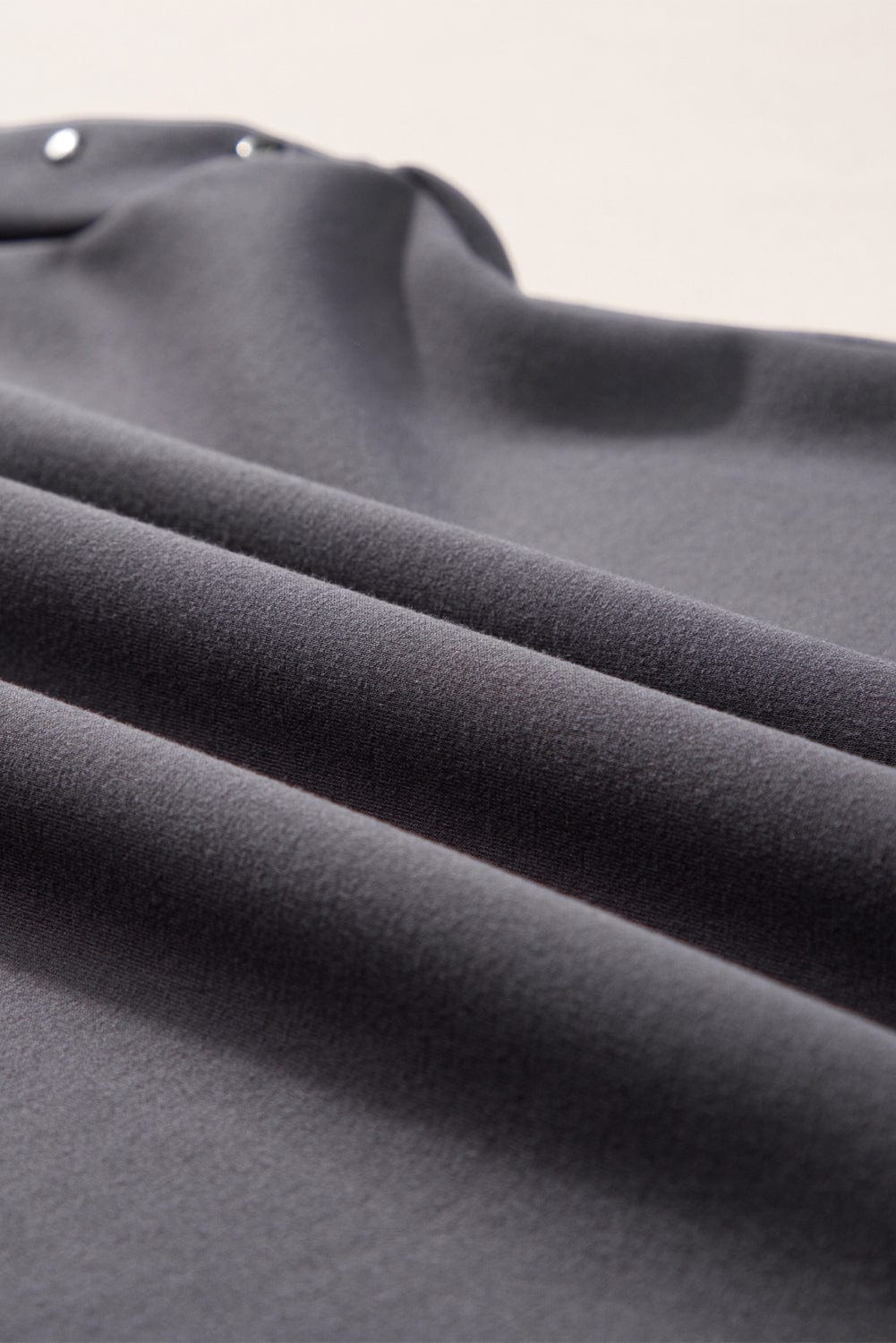 Edgy Dark Grey Rhinestone Embellished Tee