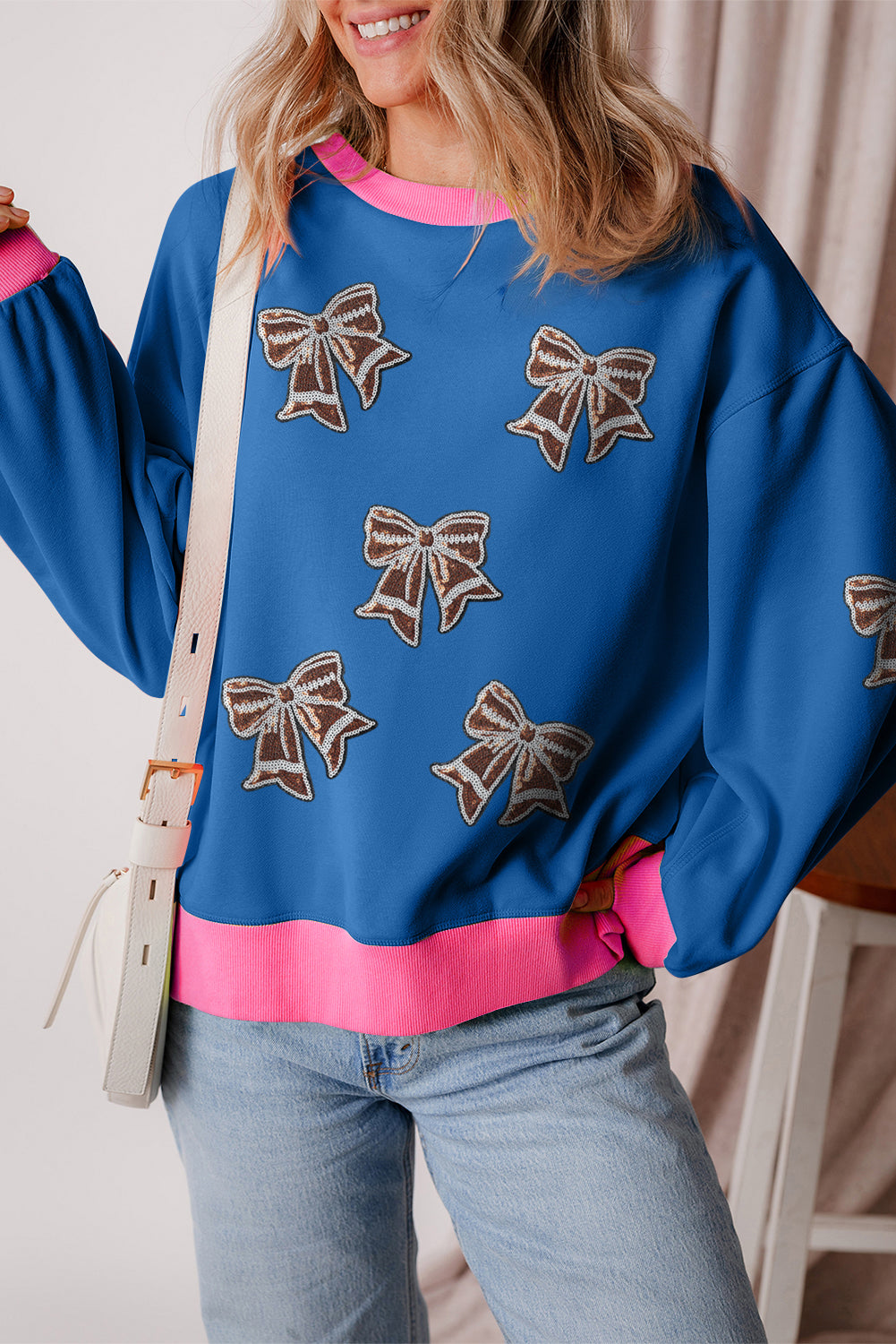 color block patchwork sweatshirt
