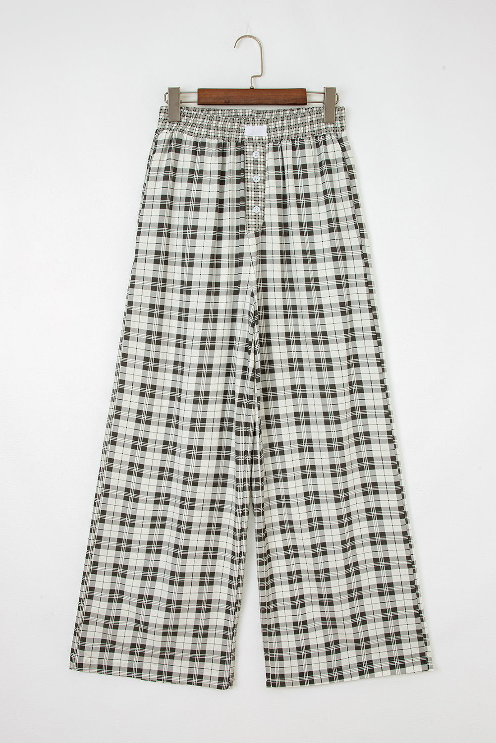 plaid wide leg pants