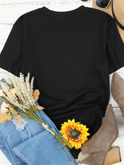 Frisky Vibes Black Whiskey Print Tee