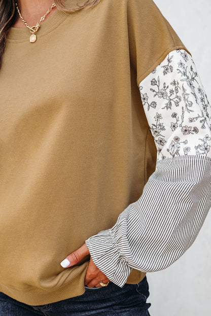 floral patchwork sweatshirt