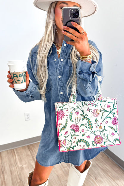 blue denim dress