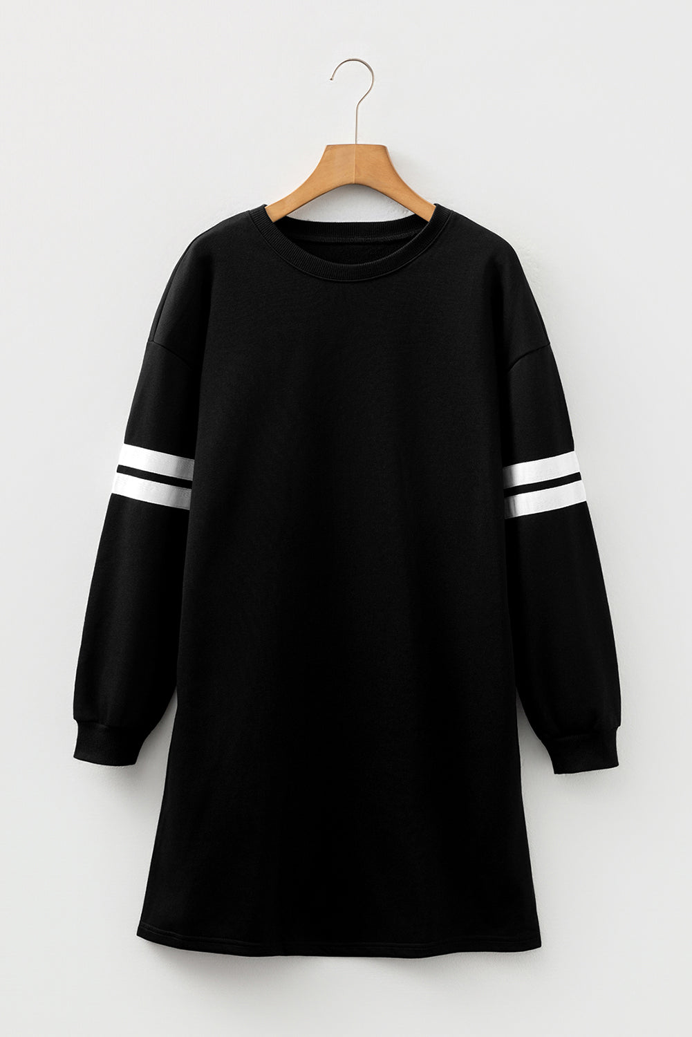 black sweatshirt dress