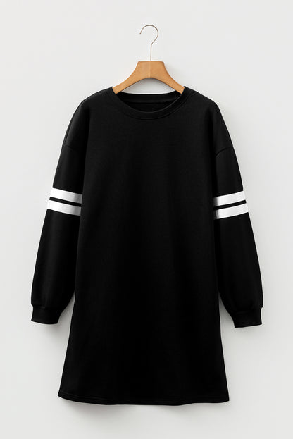 black sweatshirt dress