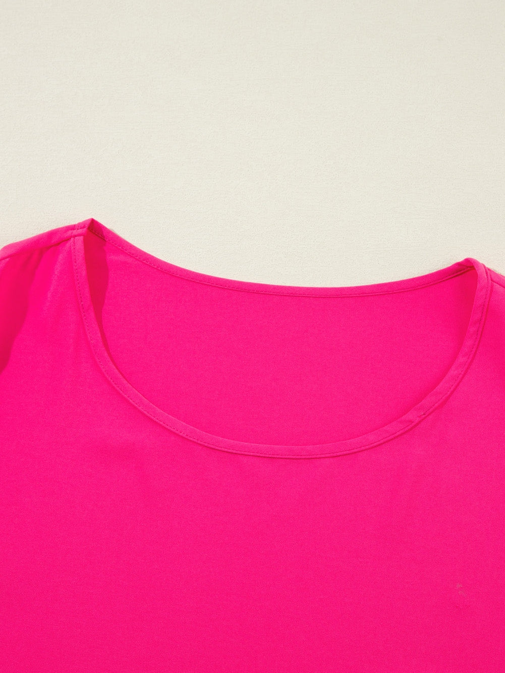 Rose Red Jeweled Puff Sleeve Plus Size Blouse