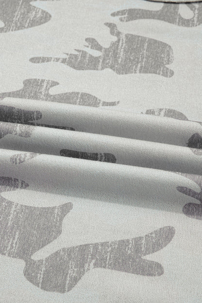 camouflage print sweatshirt