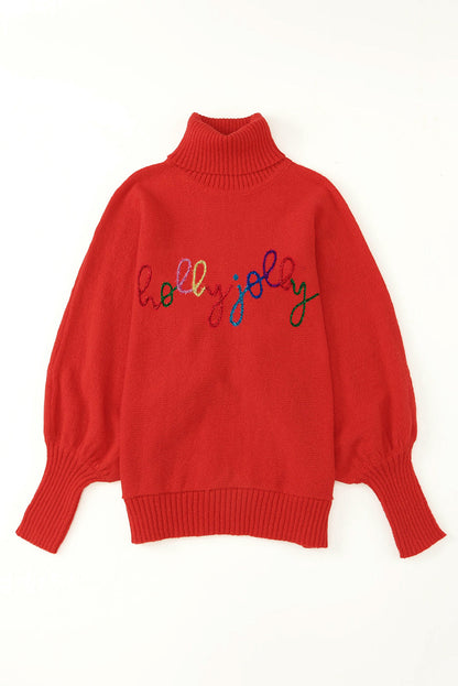 Festive Holly Jolly Red Tinsel Sweater - Winter Wonderland Style