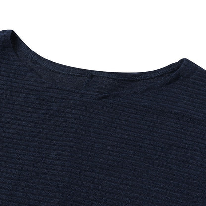 Women's Pullover Knitted Solid Color Stylish Basic Casual Long Sleeve Batwing Sleeve Regular Fit Regular Sweater Cardigans Boat Neck Fall Winter Blue Wine Black / Going out