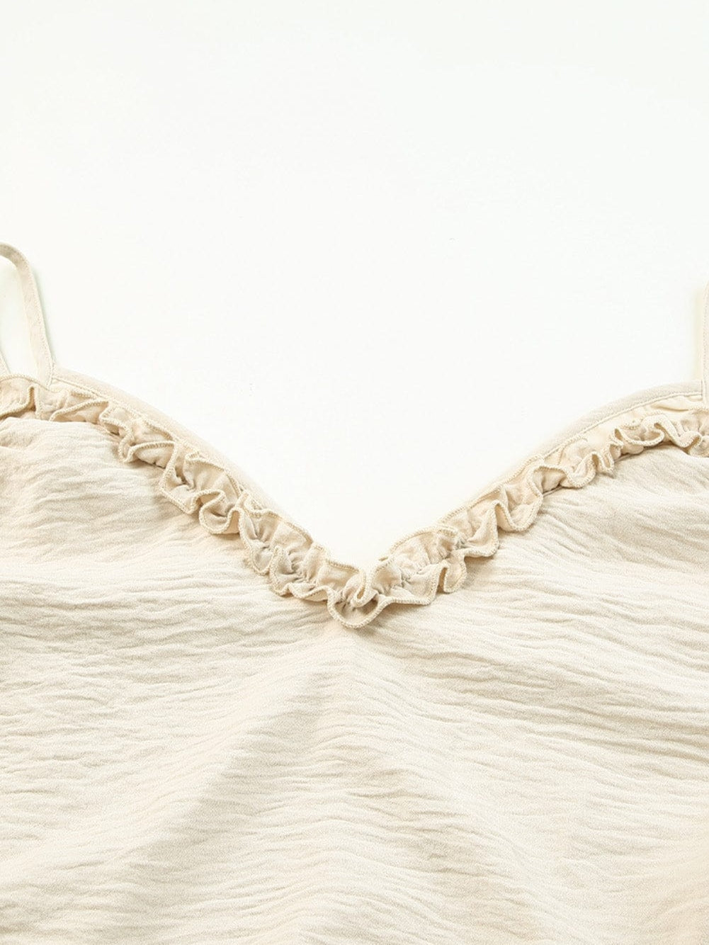 Elegant Apricot Maxi Dress with V-Neckline and Elastic Belt