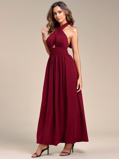 Elegant Backless Halter Neck Formal Dresses