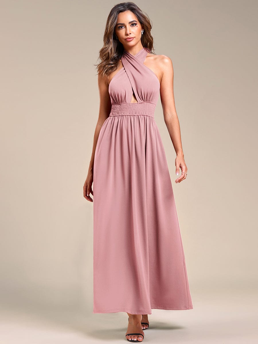Elegant Backless Halter Neck Formal Dresses