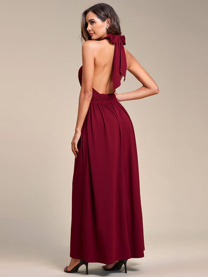 Elegant Backless Halter Neck Formal Dresses