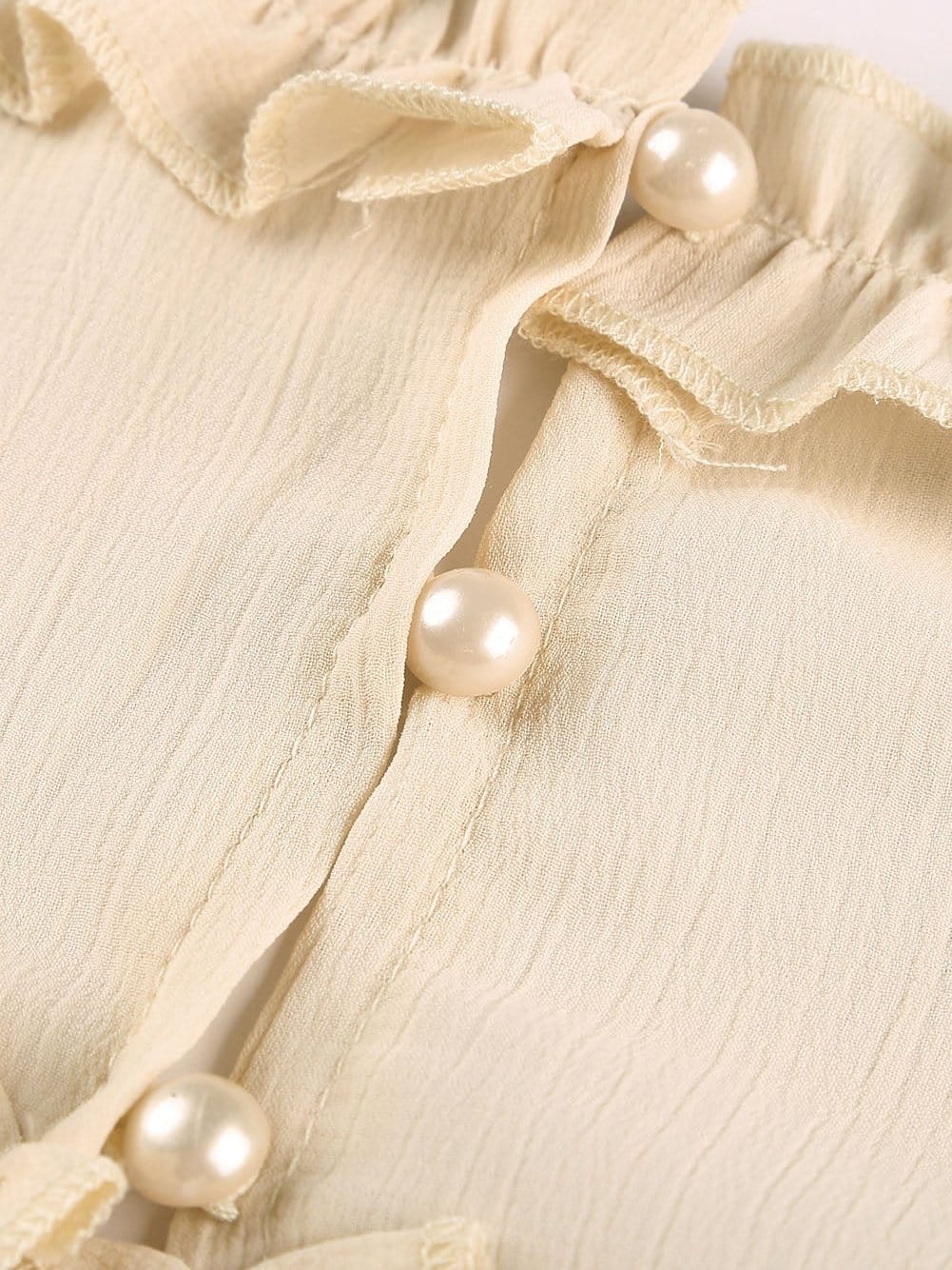 Elegant Beige Sheath Dress with V Neck Ruffle Detail and Open Back