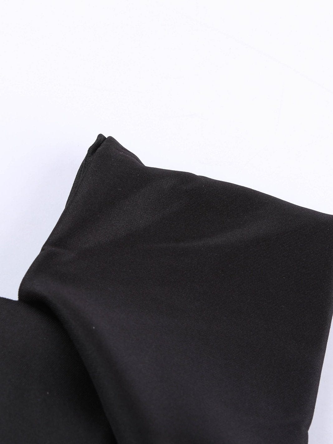 Elegant Black Bardot Midi Dress with V-Neck