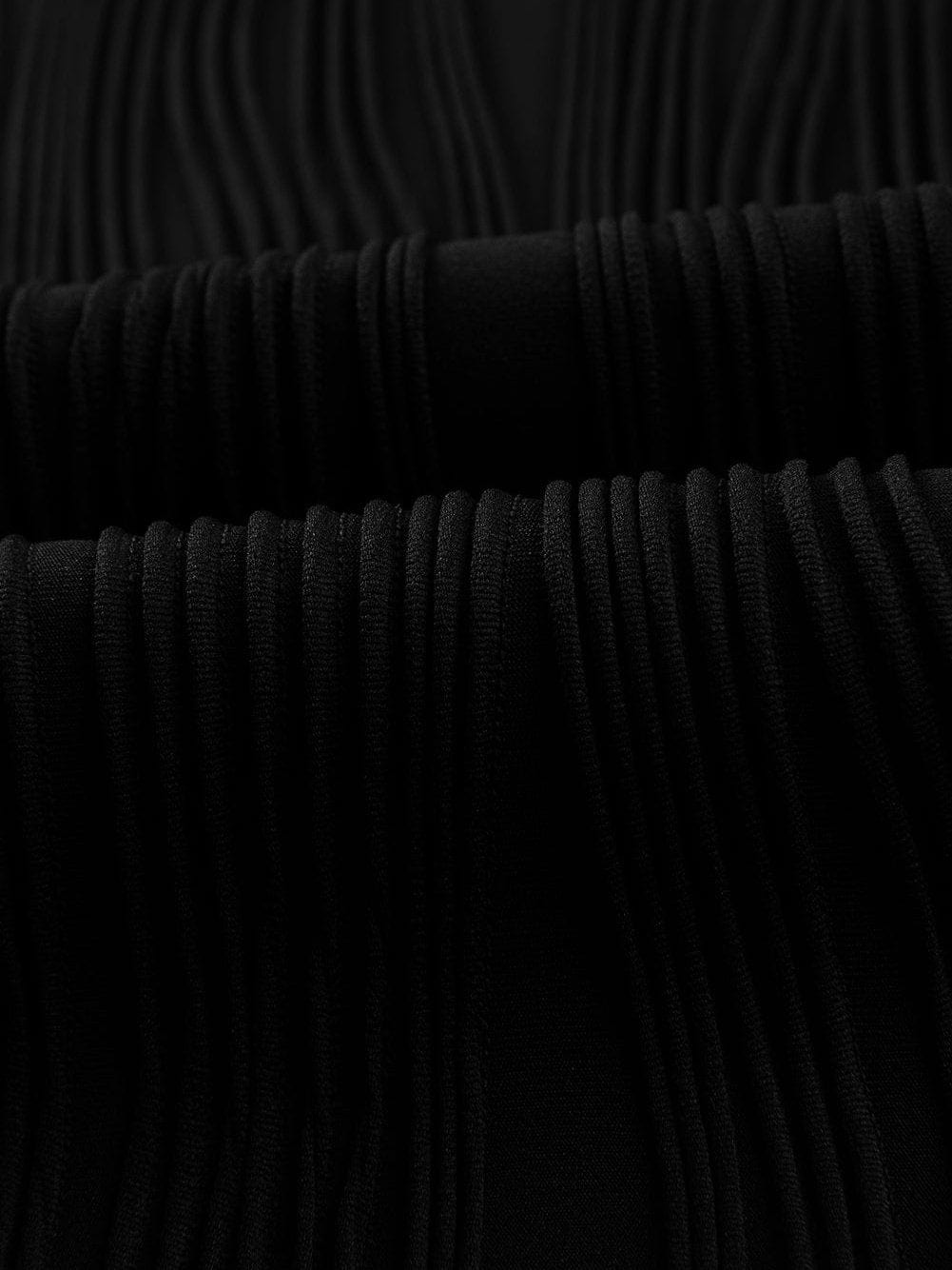 Elegant Black Cap Sleeve Textured Top with Wavy Design