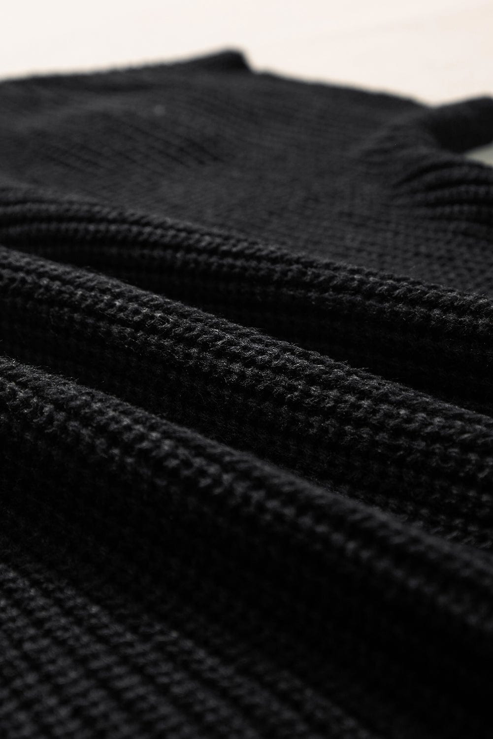 Elegant Black Floral Embroidered Sweater Top