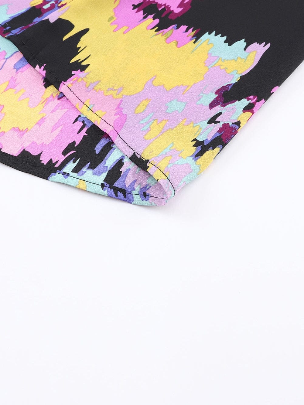 Elegant Black Floral Print Maxi Dress with Pleated Details