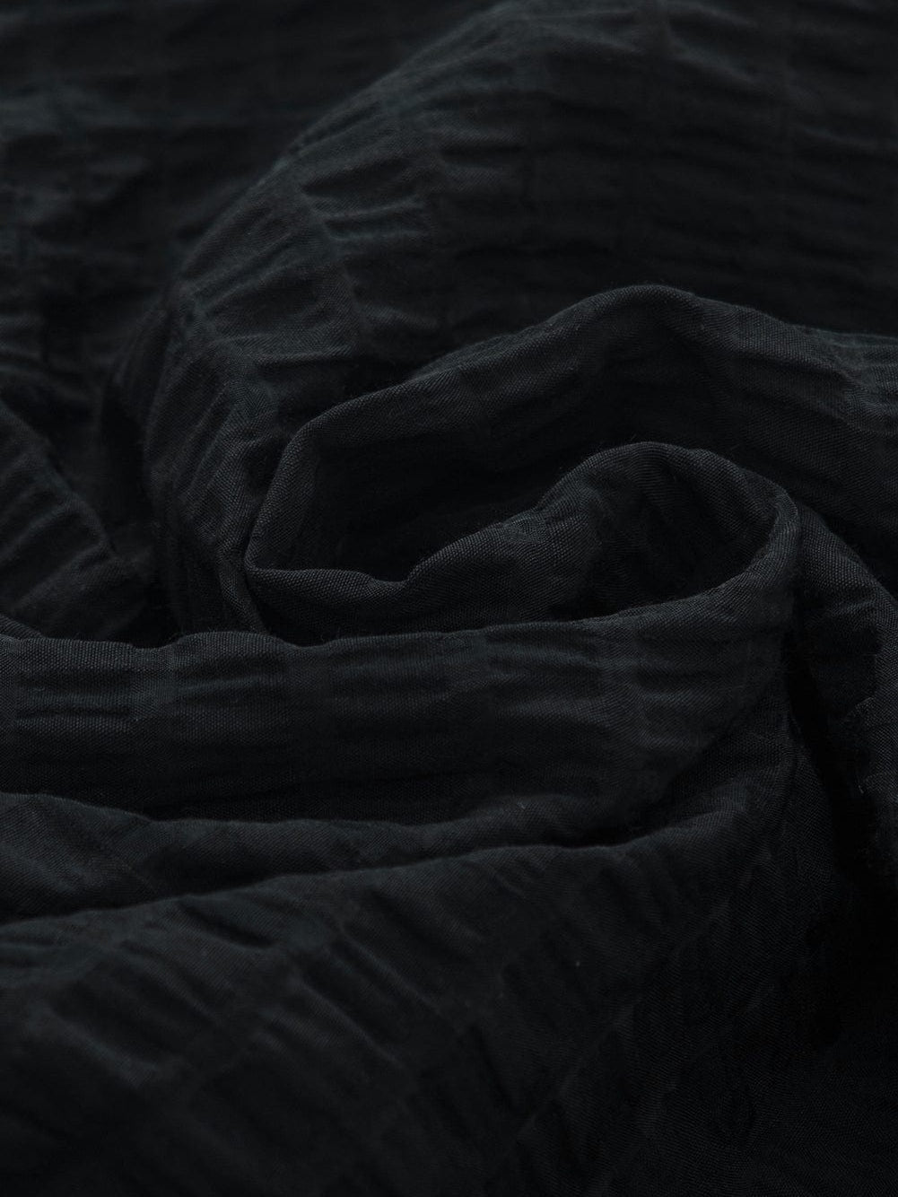 Elegant Black Frilled Texture Flutter Sleeve Top