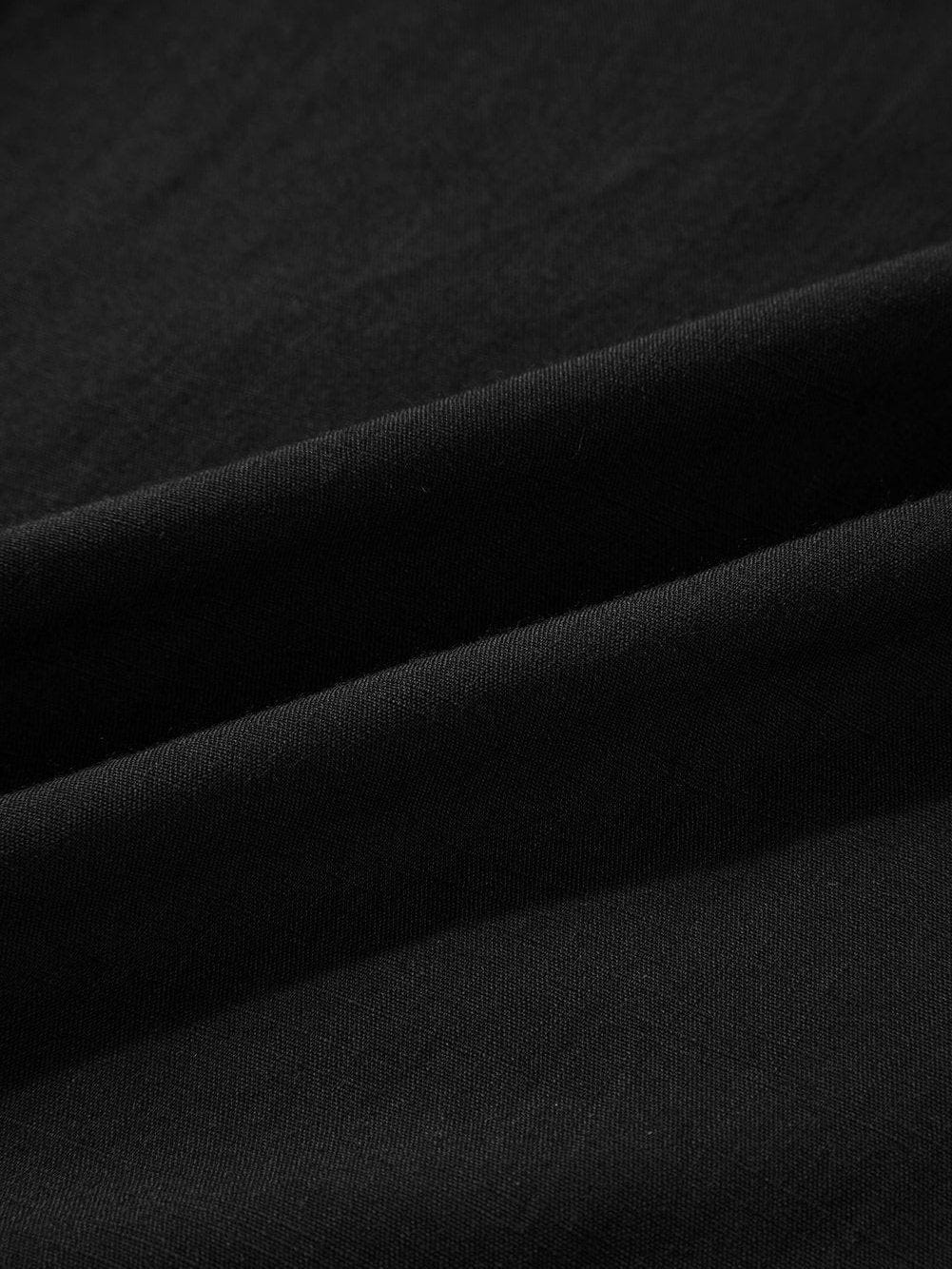 Elegant Black High Waist Wide Leg Pants with Drawstring Detail