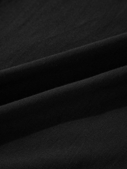 Elegant Black High Waist Wide Leg Pants with Drawstring Detail