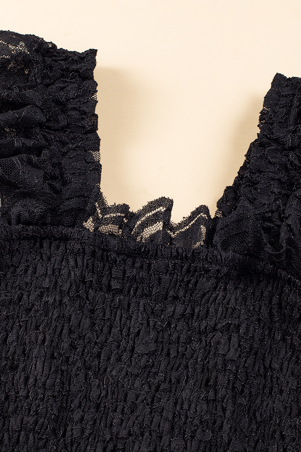 Elegant Black Lace Tiered Midi Dress