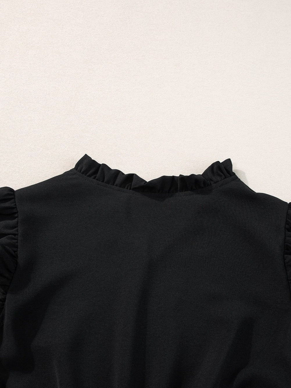 Elegant Black Leopard Print Flare Dress with Flutter Sleeves