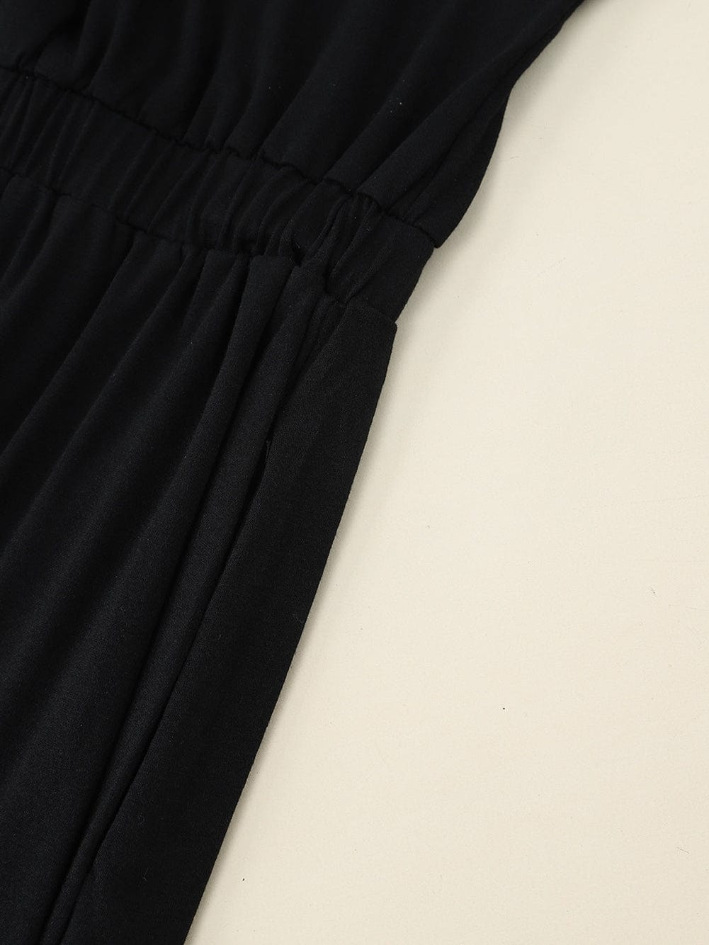 Elegant Black Long Sleeve Dress with Button Detail