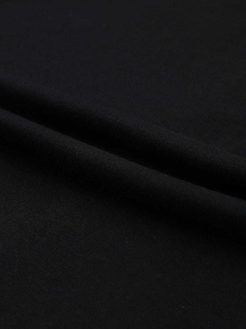 Elegant Black Long Sleeve Dress with Button Detail