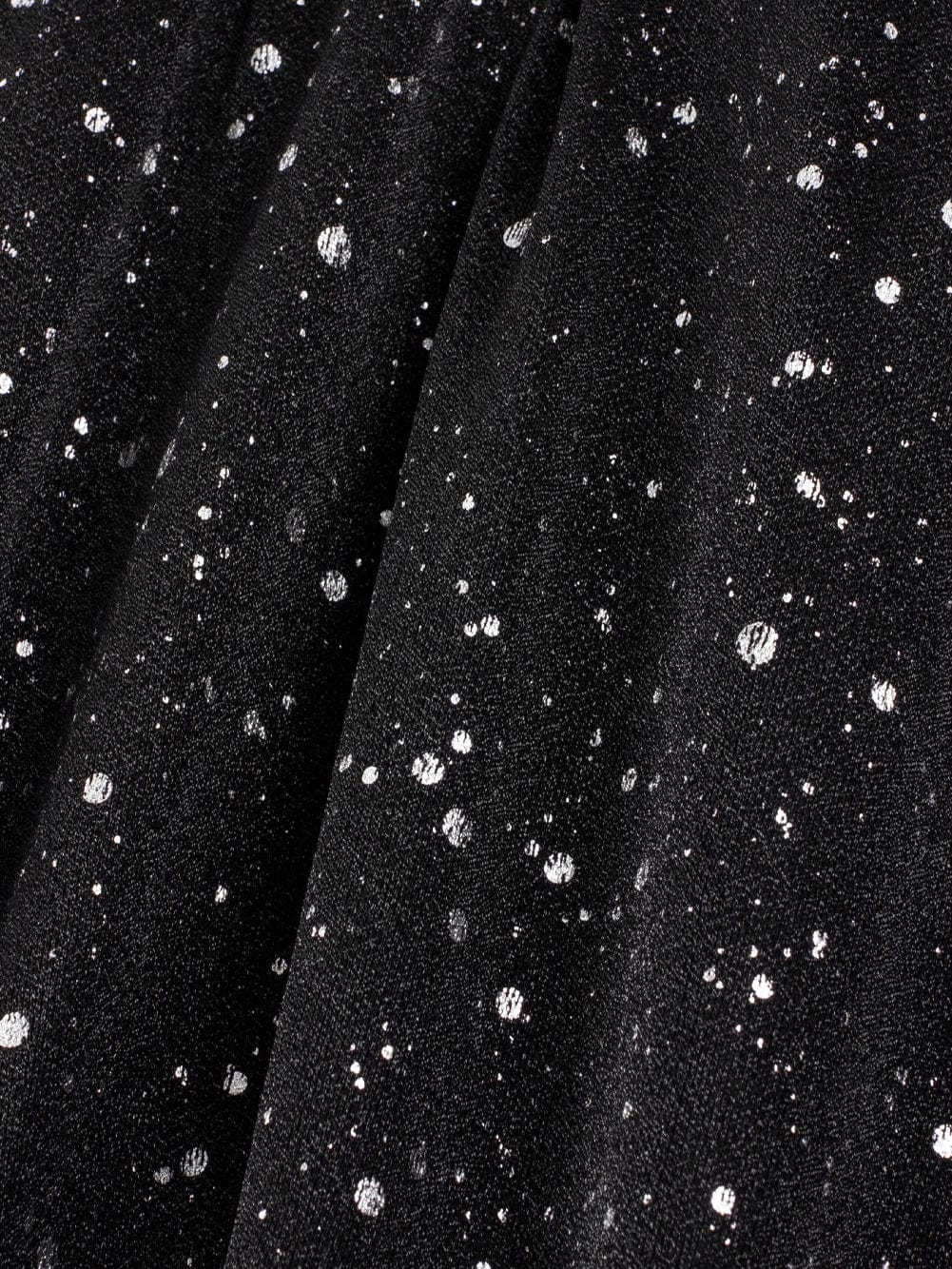 Elegant Black Mesh Overlay V-Neck Long Sleeve Dress with Glitter Accents