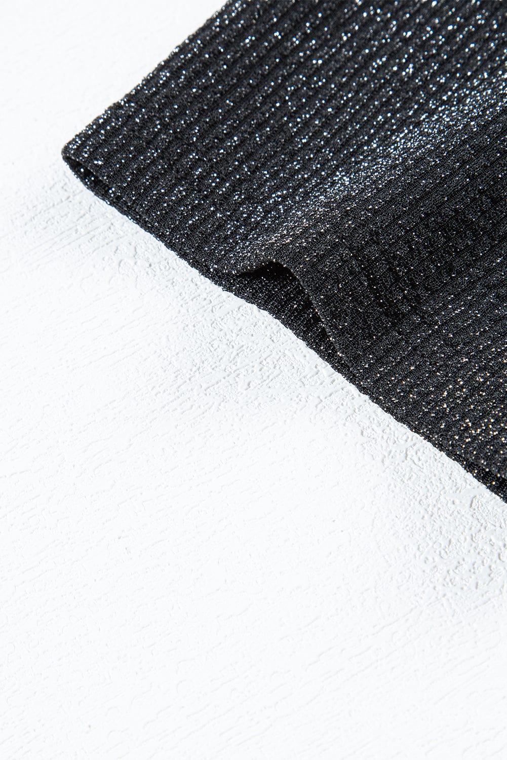 Elegant Black Metallic Twist Mini Dress with Sheath Silhouette