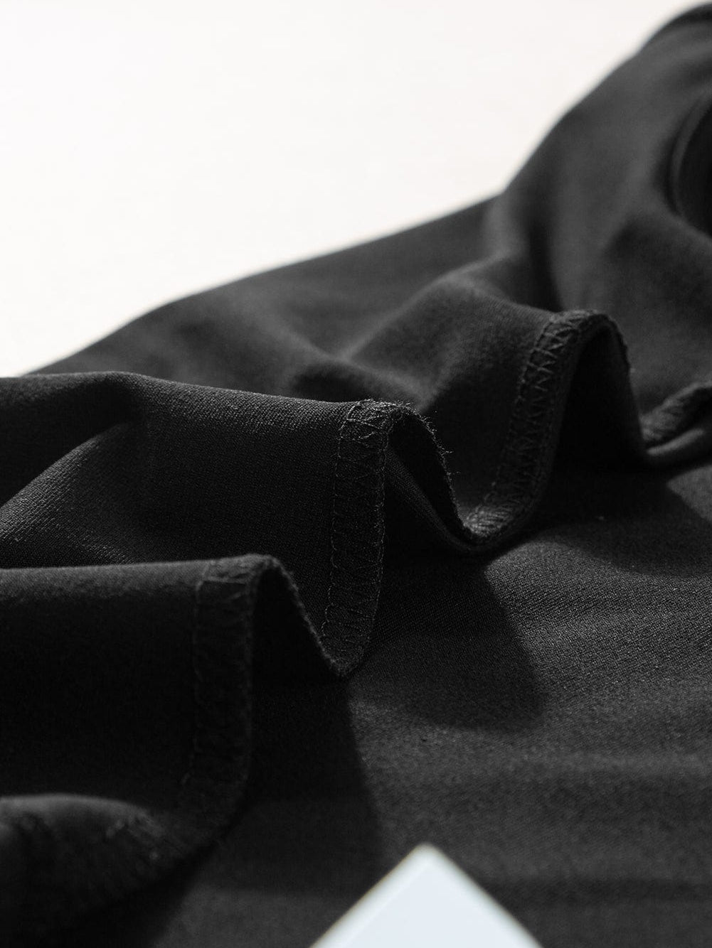 Elegant Black Off-Shoulder Folded Slim Fit Top