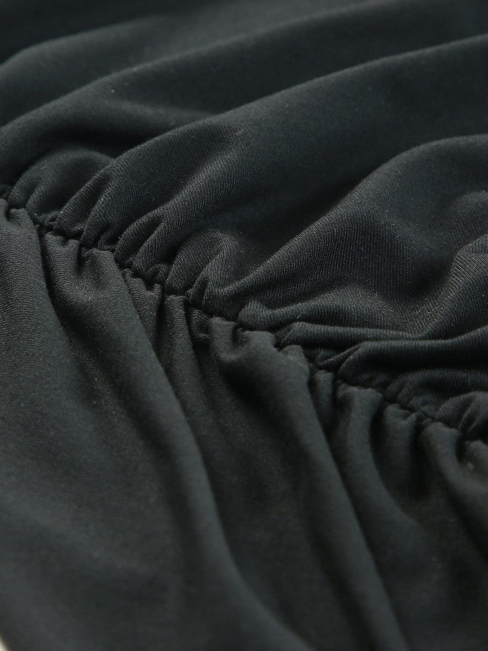 Elegant Black One-shoulder Bodycon Dress with Ruched Detail