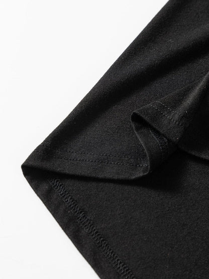 Elegant Black Pearl Shoulder Pad Tank Top