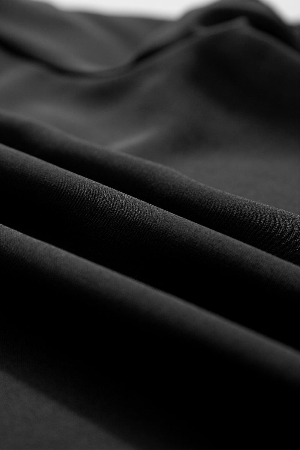 Elegant Black Petal Sleeve V-Neck Top