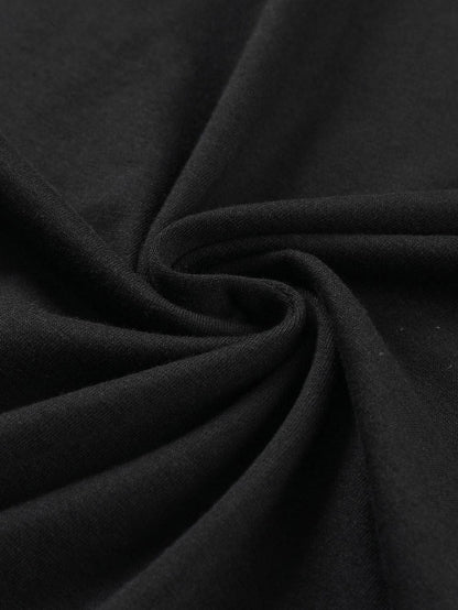 Elegant Black Puff Sleeve V-Neck Top