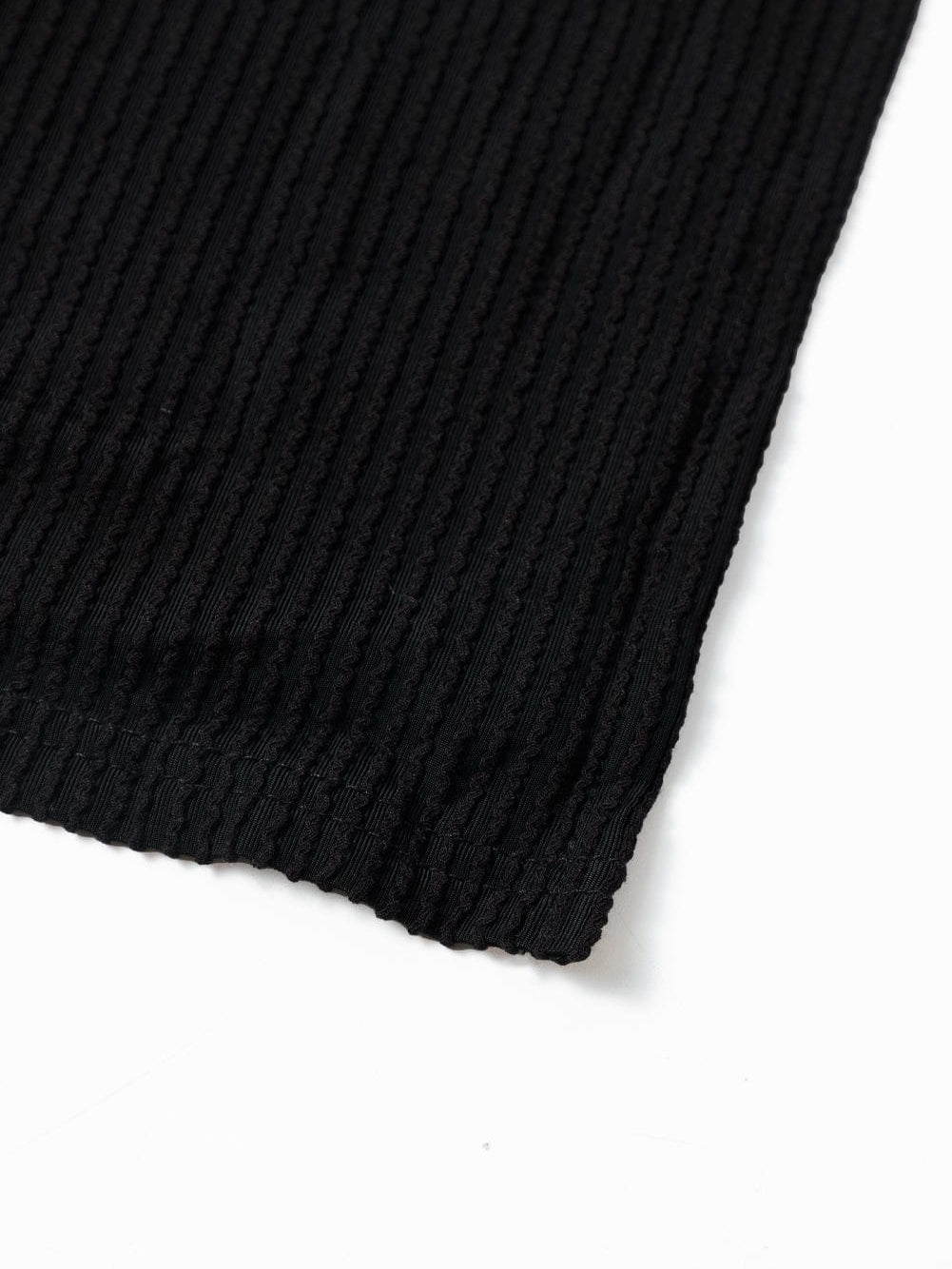 Elegant Black Ribbed Twist Detail Maxi Dress