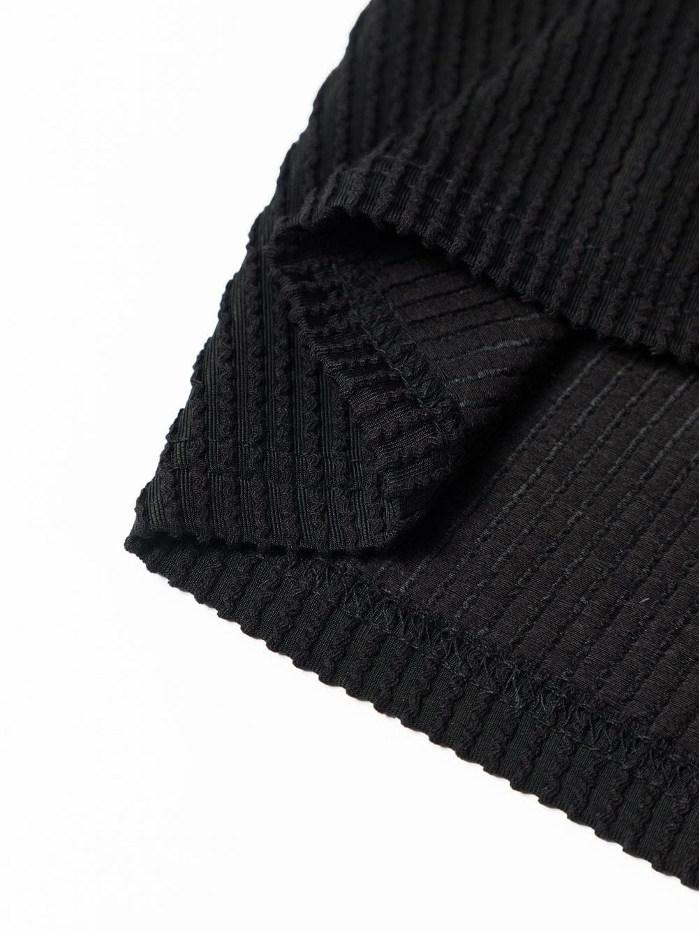 Elegant Black Ribbed Twist Detail Maxi Dress