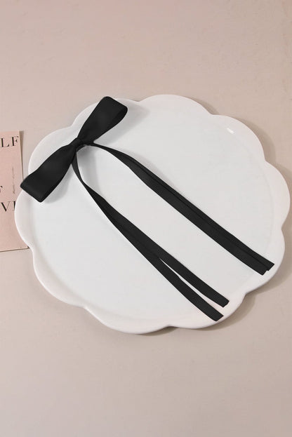 Elegant Black Ribbon Bow Hair Clip