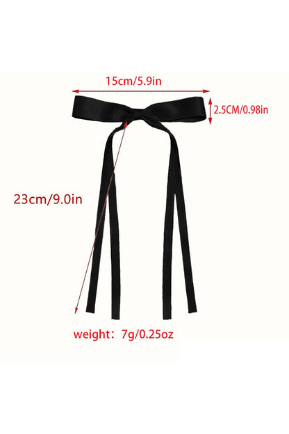 Elegant Black Ribbon Bow Hair Clip