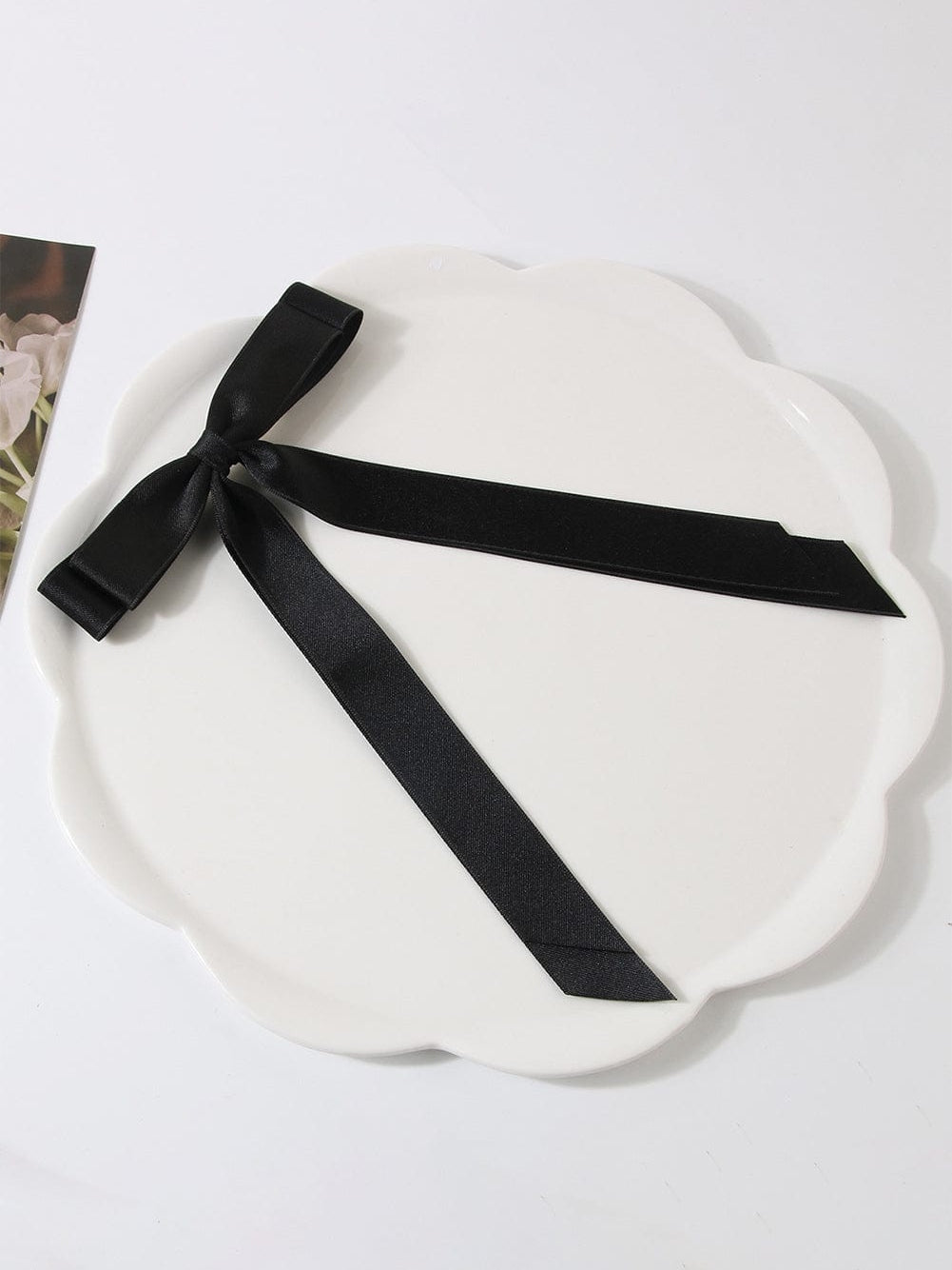 Elegant Black Ribbon Double Bow Alligator Hair Clip