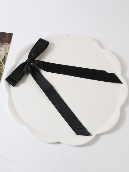 Elegant Black Ribbon Double Bow Alligator Hair Clip