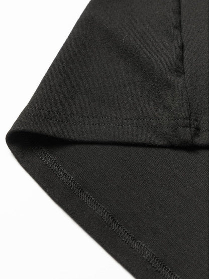 Elegant Black Sequin Detail Top with Shiny Puff Sleeves