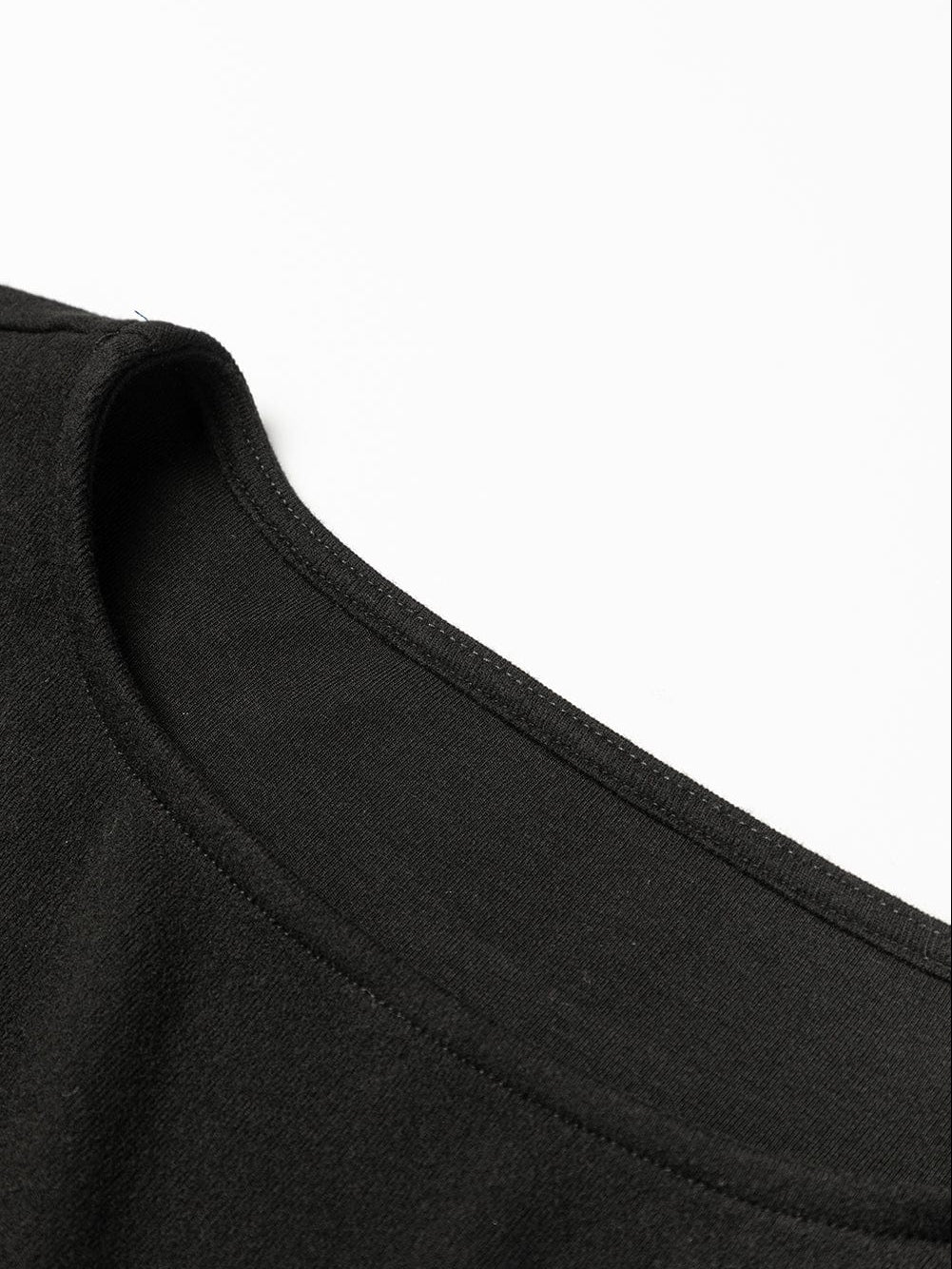 Elegant Black Sequin Detail Top with Shiny Puff Sleeves