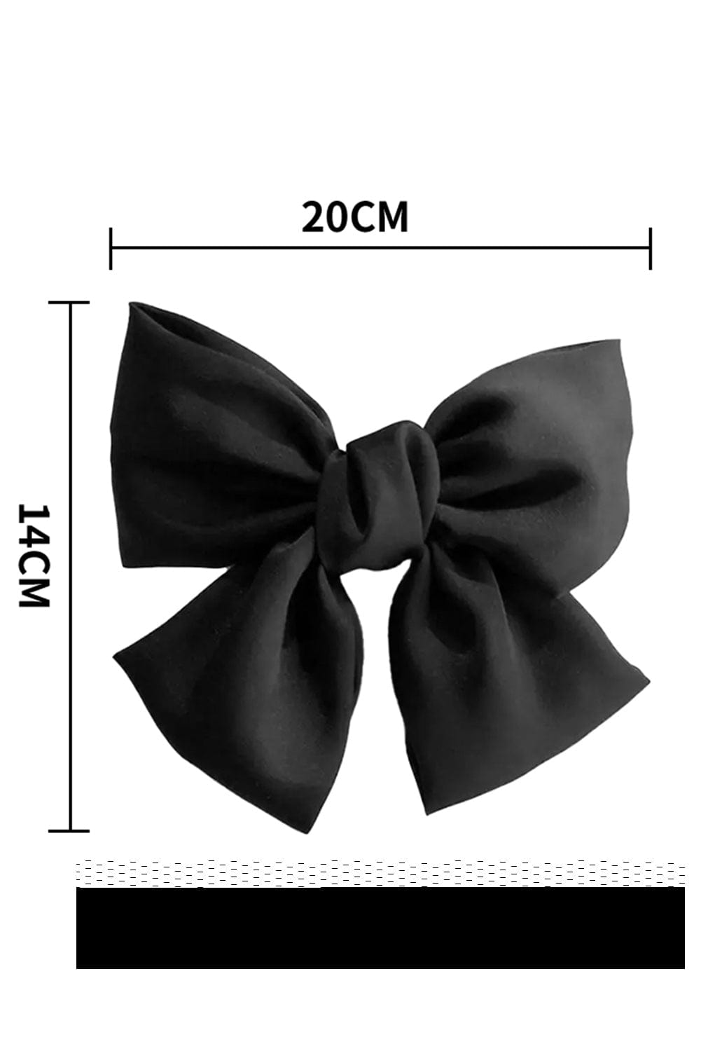 Elegant Black Silk Bow Hair Clip