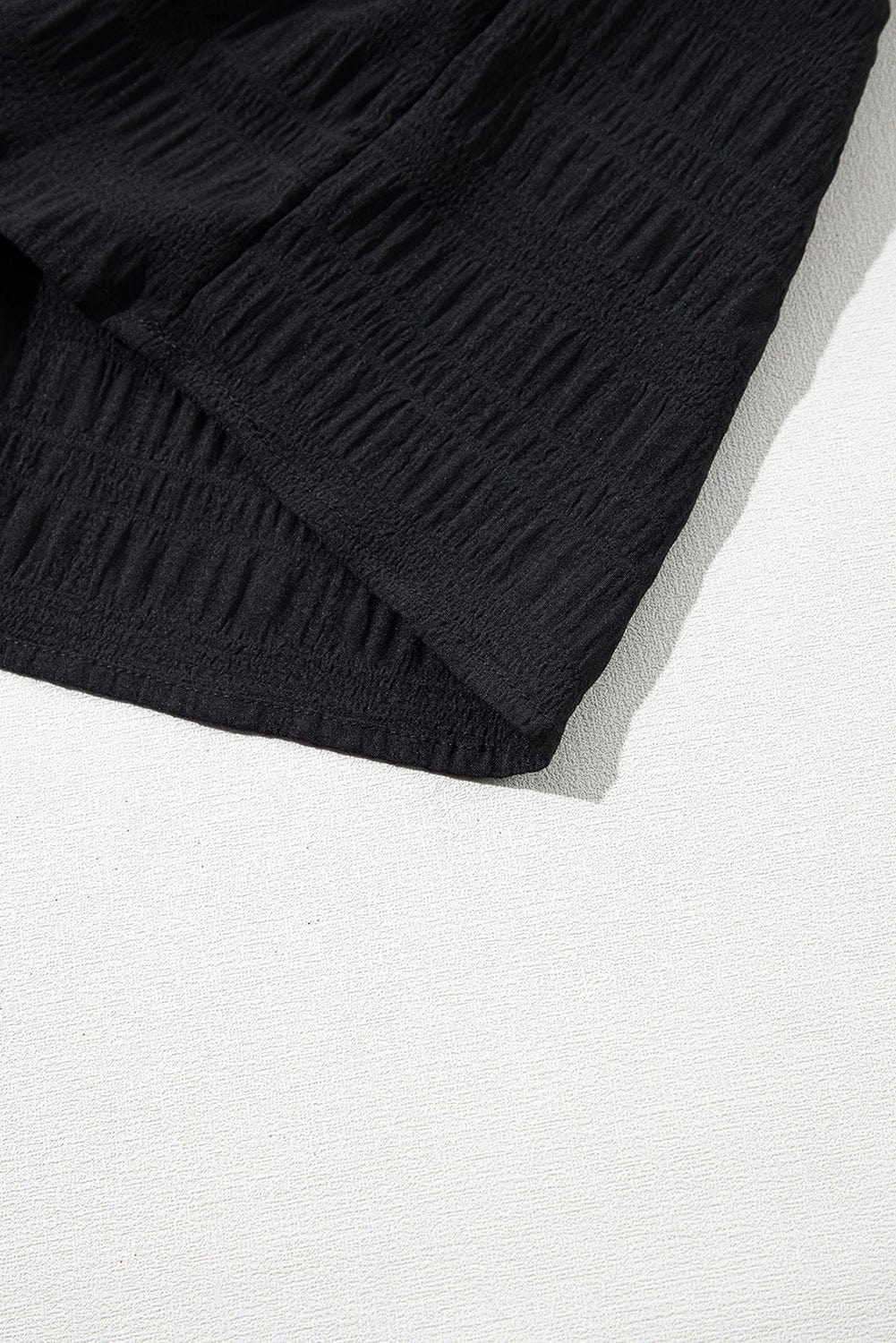 Elegant Black Smocked A-Line Party Dress